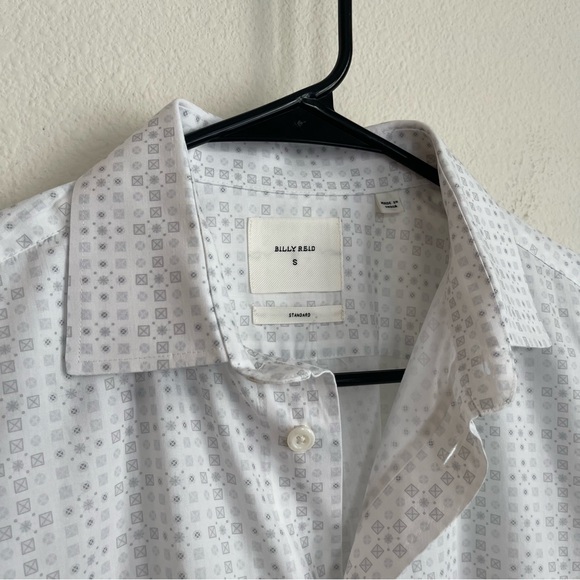 Billy Reid Button Down Long Sleeve Geometric Pattern Shirt - Picture 5 of 7